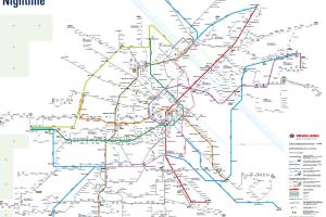 Gesamtnetzplan Wien Nachtverkehr