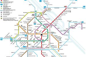 Plan der Schnellverbindungen in Wien