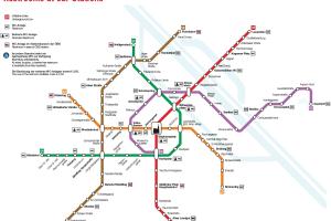 Map of underground stations with WC facilities